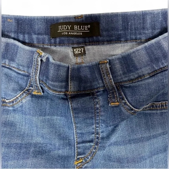 JUDY BLUE JEGGINGS WORLAND HIGH RISE‎ PULL ON BOYFRIEND WOMENS SIZE 5/27 - Picture 3 of 7